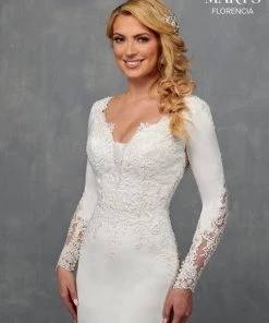 Florencia By Mary's Bridal Fitted Long Sleeve Wedding Gown By Mary's Bridal MB3114 Wedding Dresses