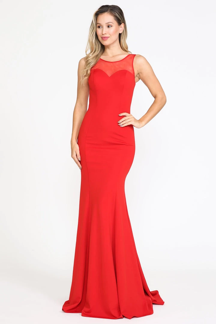 Fitted Long Sleeveless Jersey Dress By Poly USA 8148 Prom 3 Fitted Long Sleeveless Jersey Dress By Poly USA 8148 Prom
