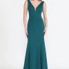 Fitted Long Sleeveless V-Neck Dress By Poly USA 8152 Prom
