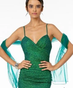 Prom Fitted Long Sleeveless V-Neck Glitter Dress By Elizabeth K GL2988 18 Prom Fitted Long Sleeveless V-Neck Glitter Dress By Elizabeth K GL2988