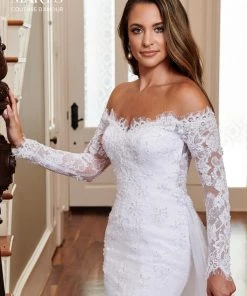 Mary's Bridal Couture Damour Collection Fitted Off Shoulder Bridal Gown By Mary's Bridal MB4009 10 Mary's Bridal Couture Damour Collection Fitted Off Shoulder Bridal Gown By Mary's Bridal MB4009