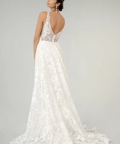 Fitted Overskirt Wedding Gown By Elizabeth K GL1903