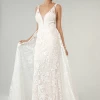 Fitted Overskirt Wedding Gown By Elizabeth K GL1903 1 Fitted Overskirt Wedding Gown By Elizabeth K GL1903