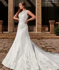 Mary's Bridal Couture Damour Collection Fitted Satin Wedding Dress By Mary's Bridal MB4102 Wedding Dresses