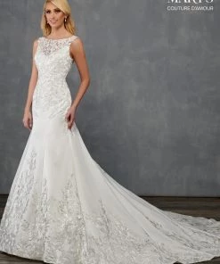 Mary's Bridal Couture Damour Collection Fitted Satin Wedding Dress By Mary's Bridal MB4102 Wedding Dresses