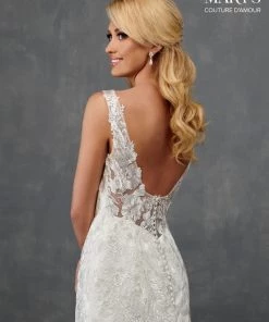 Mary's Bridal Couture Damour Collection Fitted Satin Wedding Dress By Mary's Bridal MB4102 Wedding Dresses