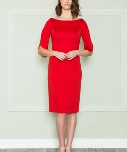 Prom Fitted Short Mid-Sleeve Jersey Dress By Poly USA 8772 11 Prom Fitted Short Mid-Sleeve Jersey Dress By Poly USA 8772