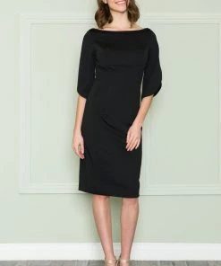 Prom Fitted Short Mid-Sleeve Jersey Dress By Poly USA 8772 12 Prom Fitted Short Mid-Sleeve Jersey Dress By Poly USA 8772