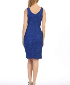 Bridesmaid Dresses Fitted Short Sequin Lace Dress With Cardigan By Celavie 6431