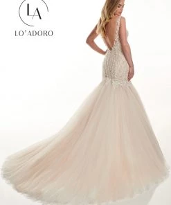 Lo Adoro By Mary's Bridal Wedding Dresses Fitted Sleeveless Wedding Gown By Mary's Bridal M723
