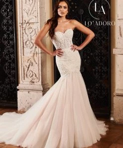 Lo Adoro By Mary's Bridal Fitted Strapless Applique Wedding Gown By Mary's Bridal M768 Wedding Dresses