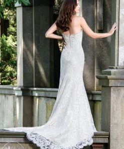 Lo Adoro By Mary's Bridal Wedding Dresses Fitted Strapless Lace Applique Bridal Gown By Mary's Bridal M625