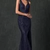 Prom Fitted Strappy Back Glitter Gown By Juliet 237