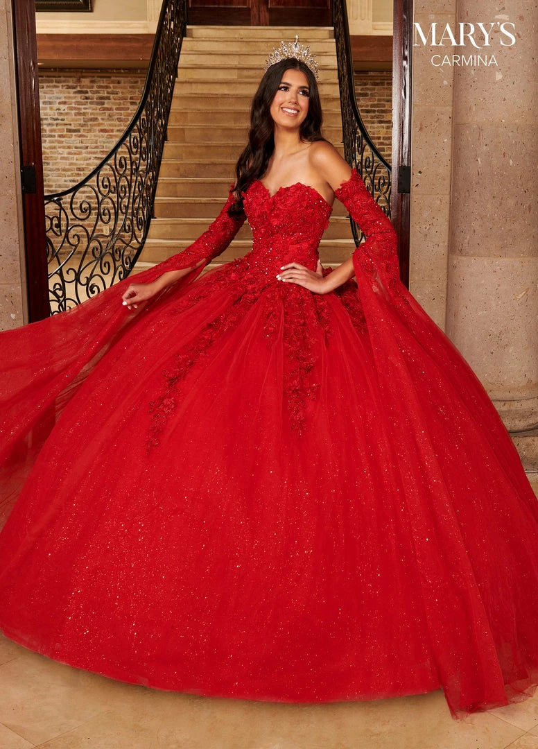 Floor Length Sleeve Quinceanera Dress By Mary's Bridal MQ1092 Quinceañera 3 Floor Length Sleeve Quinceanera Dress By Mary's Bridal MQ1092 Quinceañera