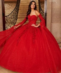 Floor Length Sleeve Quinceanera Dress By Mary's Bridal MQ1092 Quinceañera 14 Floor Length Sleeve Quinceanera Dress By Mary's Bridal MQ1092 Quinceañera