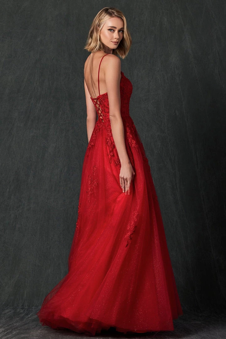 Floral Applique Corset Tulle Gown By Juliet 260 Prom 11 Floral Applique Corset Tulle Gown By Juliet 260 Prom