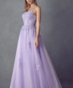 Floral Applique Corset Tulle Gown By Juliet 260 Prom 39 Floral Applique Corset Tulle Gown By Juliet 260 Prom