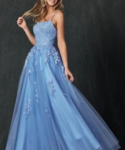 Floral Applique Corset Tulle Gown By Juliet 260 Prom 28 Floral Applique Corset Tulle Gown By Juliet 260 Prom