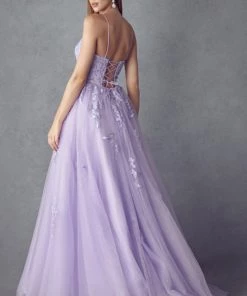 Floral Applique Corset Tulle Gown By Juliet 260 Prom 38 Floral Applique Corset Tulle Gown By Juliet 260 Prom