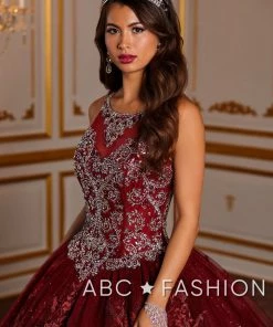 Quinceañera Floral Applique Quinceanera Dress By House Of Wu 26884