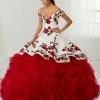 LA Glitter By House Of Wu Floral Charro Quinceanera Dress By LA Glitter 24081 1 LA Glitter By House Of Wu Floral Charro Quinceanera Dress By LA Glitter 24081