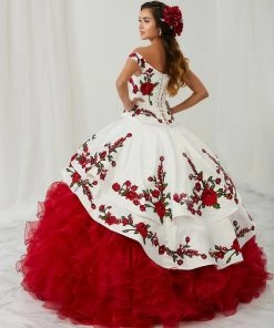 LA Glitter By House Of Wu Floral Charro Quinceanera Dress By LA Glitter 24081