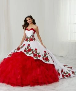 LA Glitter By House Of Wu Quinceañera Floral Charro Quinceanera Dress By LA Glitter 24087