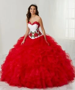 LA Glitter By House Of Wu Quinceañera Floral Charro Quinceanera Dress By LA Glitter 24087