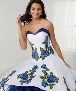 LA Glitter By House Of Wu Quinceañera Floral Charro Quinceanera Dress By LA Glitter 24087