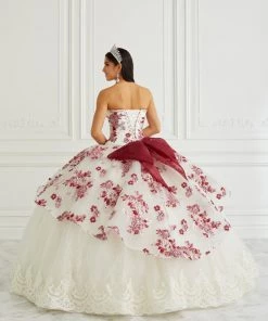 LA Glitter By House Of Wu Floral Charro Quinceanera Dress By LA Glitter 24090 Quinceañera