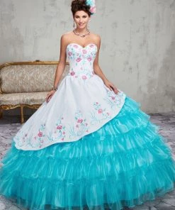 Floral Charro Quinceanera Dress By Mary's Bridal MQ2015