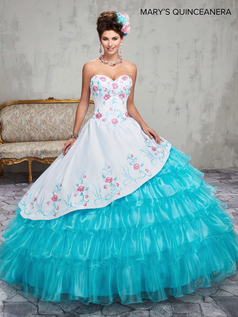 Floral Charro Quinceanera Dress By Mary's Bridal MQ2015 3 Floral Charro Quinceanera Dress By Mary's Bridal MQ2015