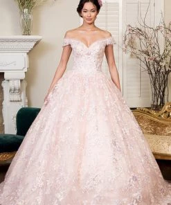 Floral Embroidered Ball Gown By Elizabeth K GL1942