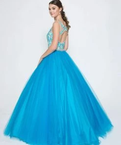 Floral Embroidered Ball Gown By Juliet 360