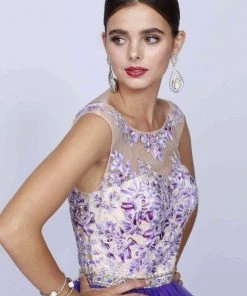 Floral Embroidered Ball Gown By Juliet 360