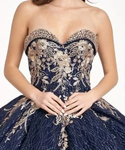 Floral Embroidered Glitter Ball Gown By Elizabeth K GL1957 15 Floral Embroidered Glitter Ball Gown By Elizabeth K GL1957