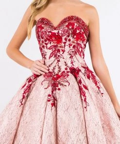 Floral Embroidered Glitter Ball Gown By Elizabeth K GL1957 17 Floral Embroidered Glitter Ball Gown By Elizabeth K GL1957