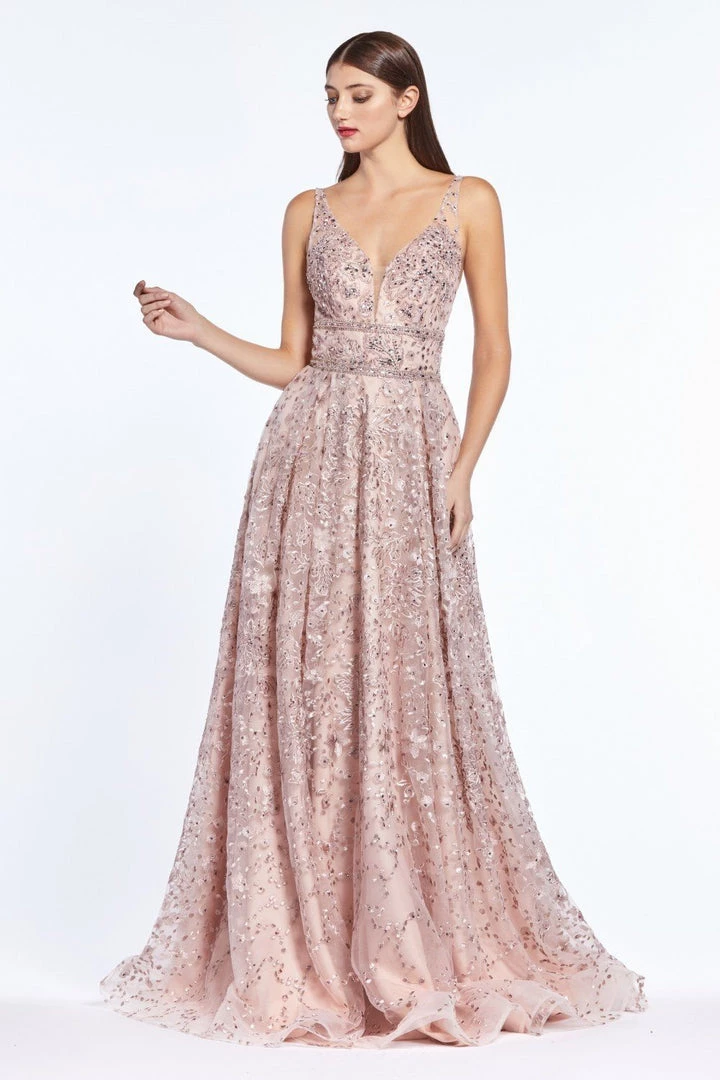 Prom Long Floral Embroidered Dress By Cinderella Divine CR840 5 Prom Long Floral Embroidered Dress By Cinderella Divine CR840