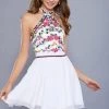 Floral Embroidered Short Halter Dress By Nox Anabel 6235 Prom