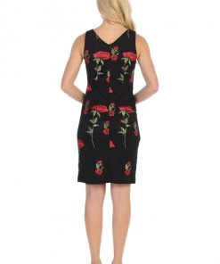 Bridesmaid Dresses Floral Embroidered Short Sleeveless Dress By Celavie 6336