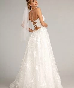 Floral Embroidered Wedding Gown By Elizabeth K GL1985