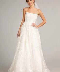 Floral Embroidered Wedding Gown By Elizabeth K GL1985