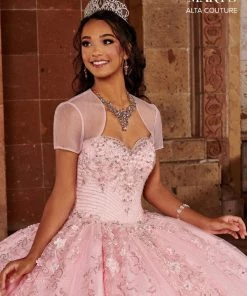 Mary's Bridal Floral Glitter Quinceanera Dress By Alta Couture MQ3071