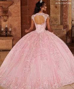 Mary's Bridal Floral Glitter Quinceanera Dress By Alta Couture MQ3071