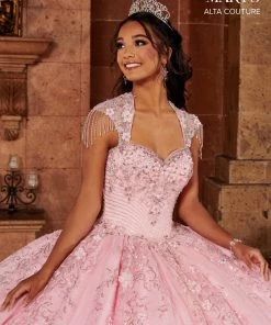 Mary's Bridal Floral Glitter Quinceanera Dress By Alta Couture MQ3071