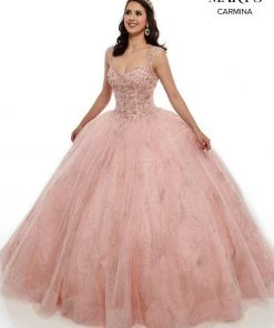 Quinceañera Floral Glitter Quinceanera Dress By Mary's Bridal MQ1063