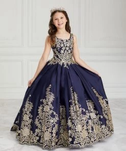 Floral Glitter V-Neck Quinceanera Dress By House Of Wu 26956