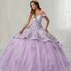 LA Glitter By House Of Wu Floral Off Shoulder Quinceanera Dress By LA Glitter 24083 Quinceañera