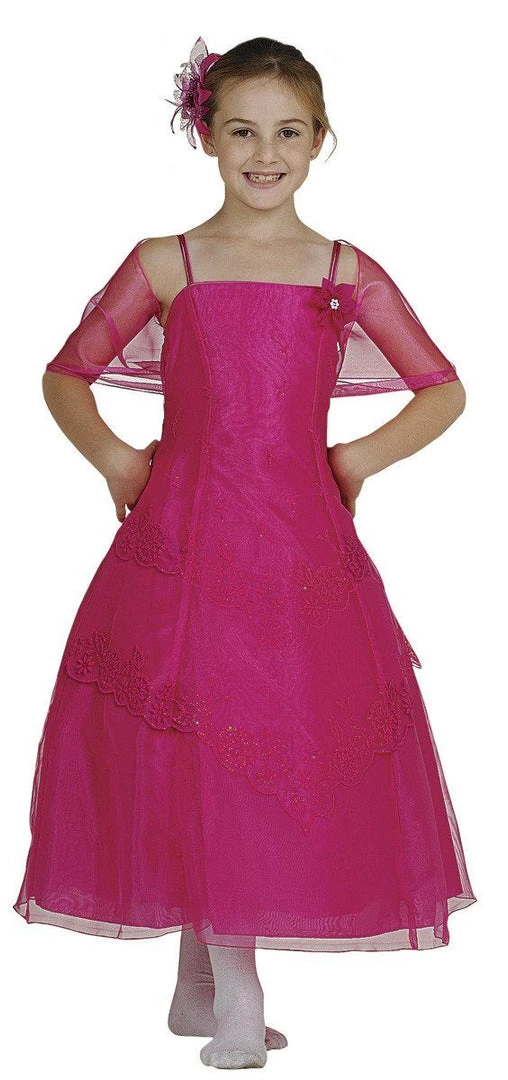 ABC Fashion Flower Girl Dresses With Shawl - 4 Colors 3 ABC Fashion Flower Girl Dresses With Shawl - 4 Colors