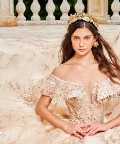 Ragazza Fashion Quinceañera Flutter Sleeve Quinceanera Dress By Ragazza DV73-573